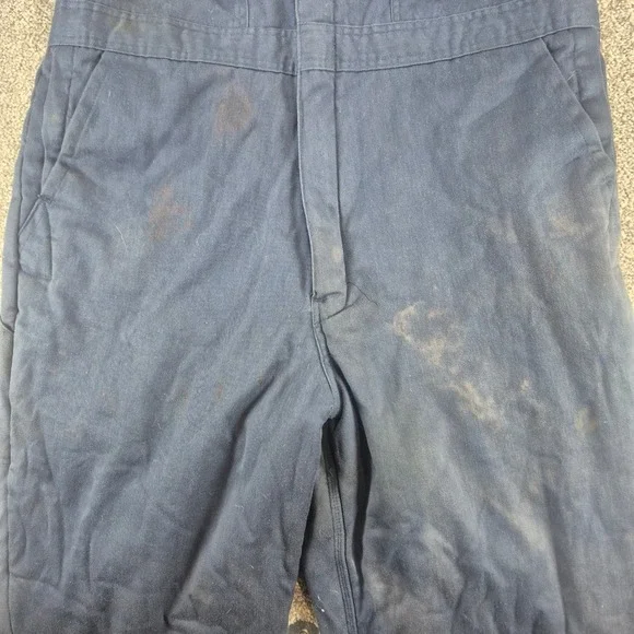 Walls Workwear Coveralls Mens Large Navy Blue Insulated Quilted Lined Winter - Picture 3 of 11